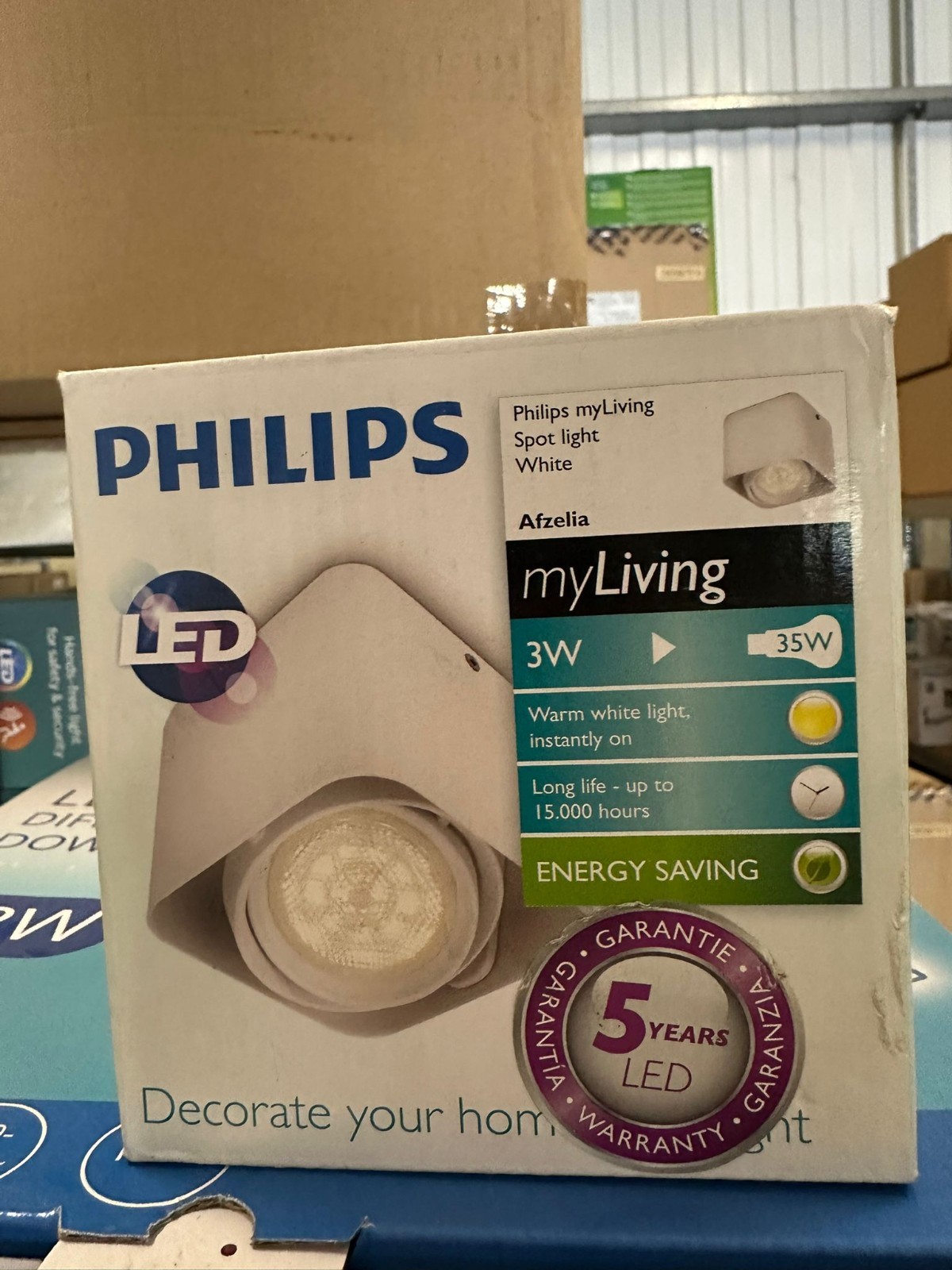 Philips myLiving Afzelia White Spot Light LED 3w 2700k IP20