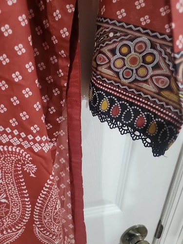 Camisa Paquistaní Crema Algodón/Césped Recta 3 PIEZAS Vestido Cosido, M - Imagen 9 de 9