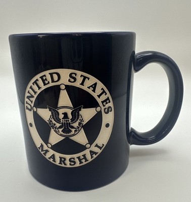 United States Marshal San Francisco Coffee Mug Cup Blue Ceramic USA Government