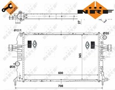 COOLANT RADIATOR 58344 NRF I