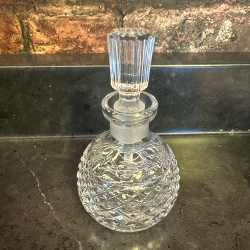 Vtg Waterford Crystal Cut Perfume Bottle Decanter Stopper 4.5 Inch - Picture 4 of 14