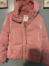 Gap Kids XL Pink Hooded Puffer Jacket Fleece ...
