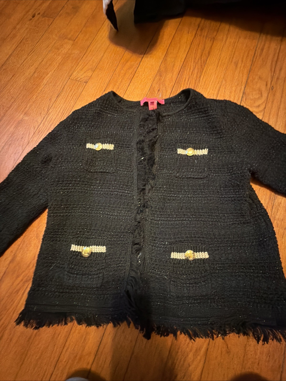 Lilly Pulitzer small Solid Black Metallic BECKING… - image 6