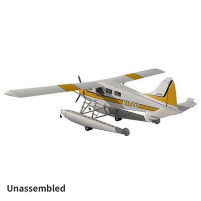 1:32 DHC-2 Beaver Float Seaplane Model 3D Paper Unassembled Kit Souvenir Toy c