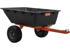 Agri-Fab 45-0579 ATV/UTV Poly Cart, 1K Cap, 18.5" x 9.5" Tires, Orange/Black