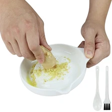 EIKS Ceramic Ginger Grater for Grinding Wasabi Fruits Vegetables Ginger Garli...