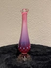 Glass Bud Vase Fenton Plum Opalescent Hobnail Produced Between 1950’s - 1960’s