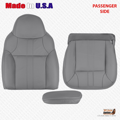 2000 2001 Ford Excursion XLT Driver Passenger Replacement Leather Cover In Gray - Picture 40 of 40