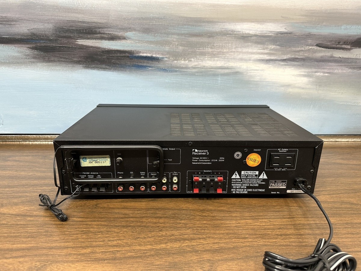 NAKAMICHI RECEIVER 3 STEREO RECEIVER - NO REMOTE - TESTED | eBay