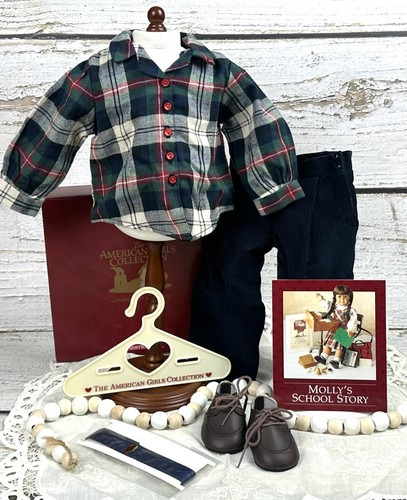 PLEASANT COMPANY American Girl MOLLY AFTER SCHOOL Outfit BROWN LOAFERS NIB 0124