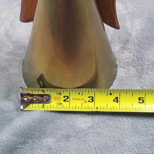 Handmade Angel Candle Holder Vintage Brass & Copper 9.5" Tall Unique Home Decor - Picture 9 of 9