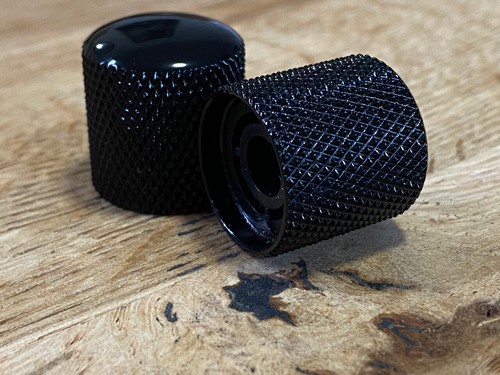 2x Metall E-Gitarre Lautstärkeregler, Chrom, Schwarz, Gold 2 Größen - Bild 1 von 25