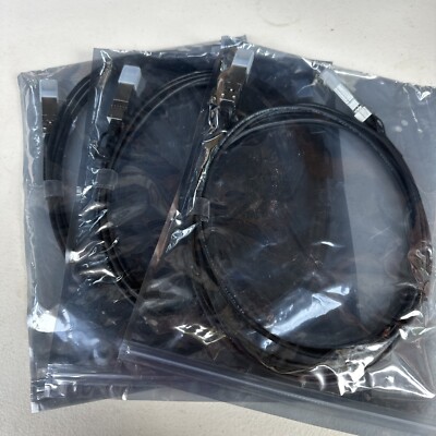 New Lot of 3 AWM STYLE 20276, 30 AWG PC10 IEC60332-3-24 10 ft Passive Cable