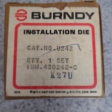 Burndy U242 Crimper / Crimping Die "U" Style Installation Die New Fast Shipping!
