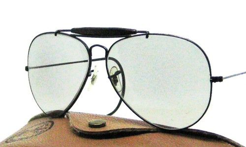 Ray-Ban Vintage 70s USA B&L Aviator Changeable Black Chrome 62mm Mint Sunglasses - Picture 4 of 13