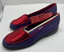 NIB Sz 5.5M Keds Grasshoppers Jazztime Purple SEQ. w/Hat Red Hat Slip ons Shoes