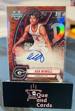 Asa Newell 2024-25 Bowman U Chrome #8 Orange Reptilian Refractor Auto /25 RC SSP