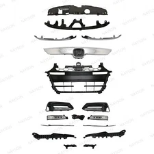 16PC For Accord 2018-2020 Front Chrome Grille Molding Fog lamp Headlight Bracket