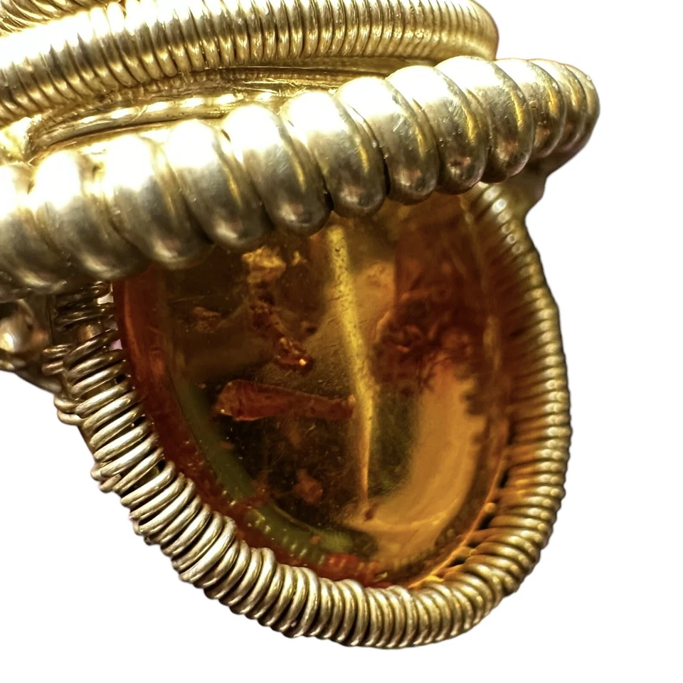 Lote 4 Colgantes Steampunk Brutalista Geoda Cristales Piedras Preciosas Envueltos en Alambre Foto 2 de 4