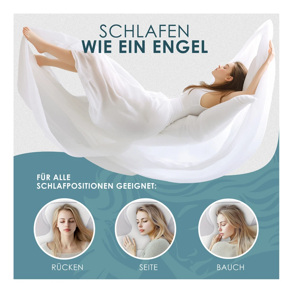 Nackenstützkissen Orthopädisches Memory Foam Kopfkissen Ergonomisches Kissen - Bild 4 von 4