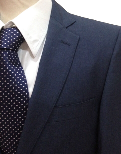 ABITO UOMO MADE IN ITALY BLU FRESCO LANA TASMANIA DROP 6 46 48 50 52 54 56 58 60 - Imagen 5 de 10