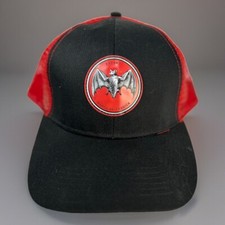 Bacardi Rum -Bat Logo Red  Black Trucker's Snap Back Cap-NWOT