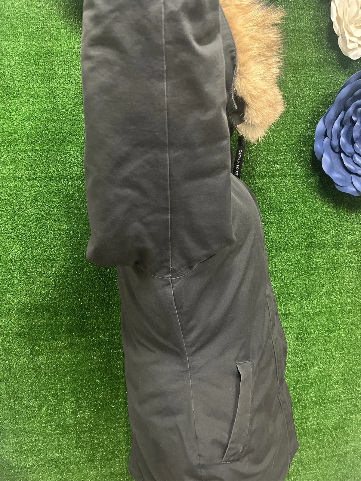 Cappotto Parka invernale Canada Goose con cappuccio in pelliccia grande taglia media