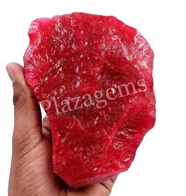(Color Dyed) 3872Ct Certified African Red Ruby Rough Natural Loose Gemstone 4DAE