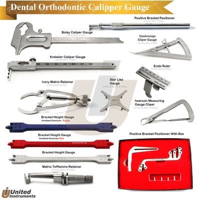 Jaunes De Mesure Dentaire Orthodontique – LWanson, Boley – Acier Inoxydable – Neuf