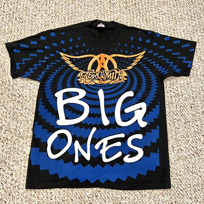 Aerosmith Big Ones Tshirt Concert Print Mens Short Sleeve Pullover
