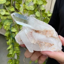 420g Natural White Clear Quartz Crystal Cluster Raw Healing Specimen