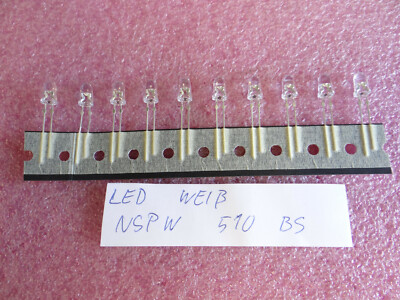 10 x Nichia NSPW510BS LED 5mm weiß white 3000mcd