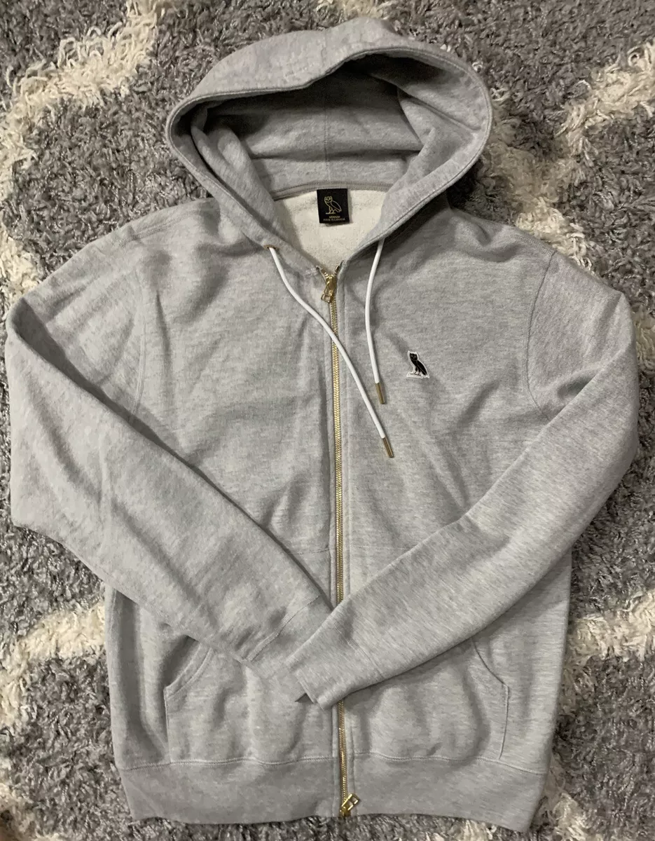 OVO Octobers Very Own Zipper Hoodie Grey Medium