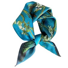 Mulberry Silk Scarfs Neck Scarf 21"x21" Small Square Scarfs hair scarf bandan...