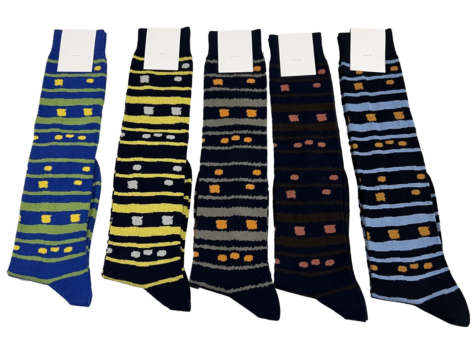 ICON LAB Men's Long Pattern Socks AI23013 Cotton Blend Made In Italy
