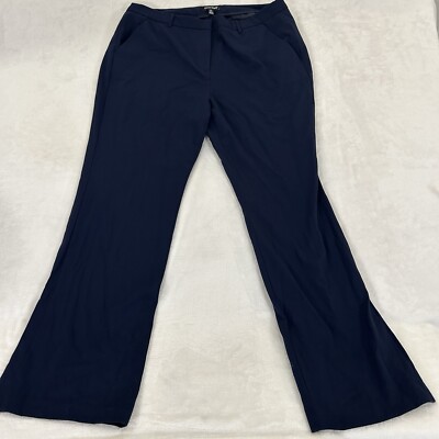 Ellen Tracy Women's Size 14 Dress Career Pants Navy Blue