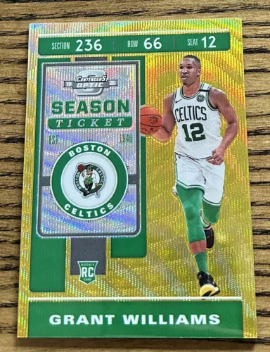 2019 Panini Contenders Optic Grant Williams Gold Wave Prizm Rookie RC #124 SSP