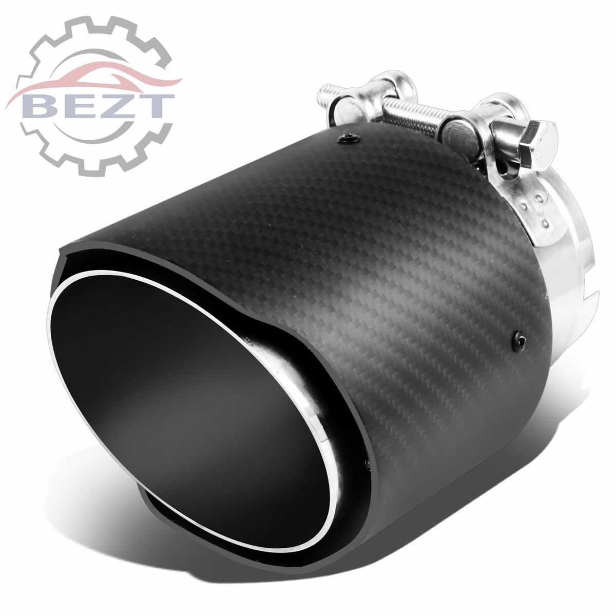 CARBON FIBER PATTERN PERFORMANCE MUFFLER EXHAUST TIP 2.5