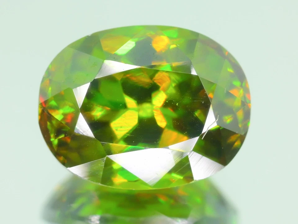 4 Ct Natural Full Fire Sphene Titanite Oval Shape Gemstone For Jewellery - Image 4 of 4