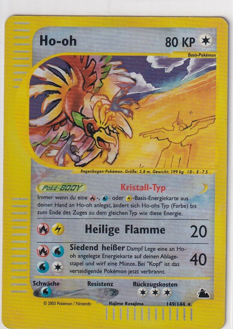 Pokemon Karte Trading Card Skyridge Nr. 149/144 Ho-Oh Pokemon Karte Trading Card Skyridge Nr. 149/144 Ho-Oh