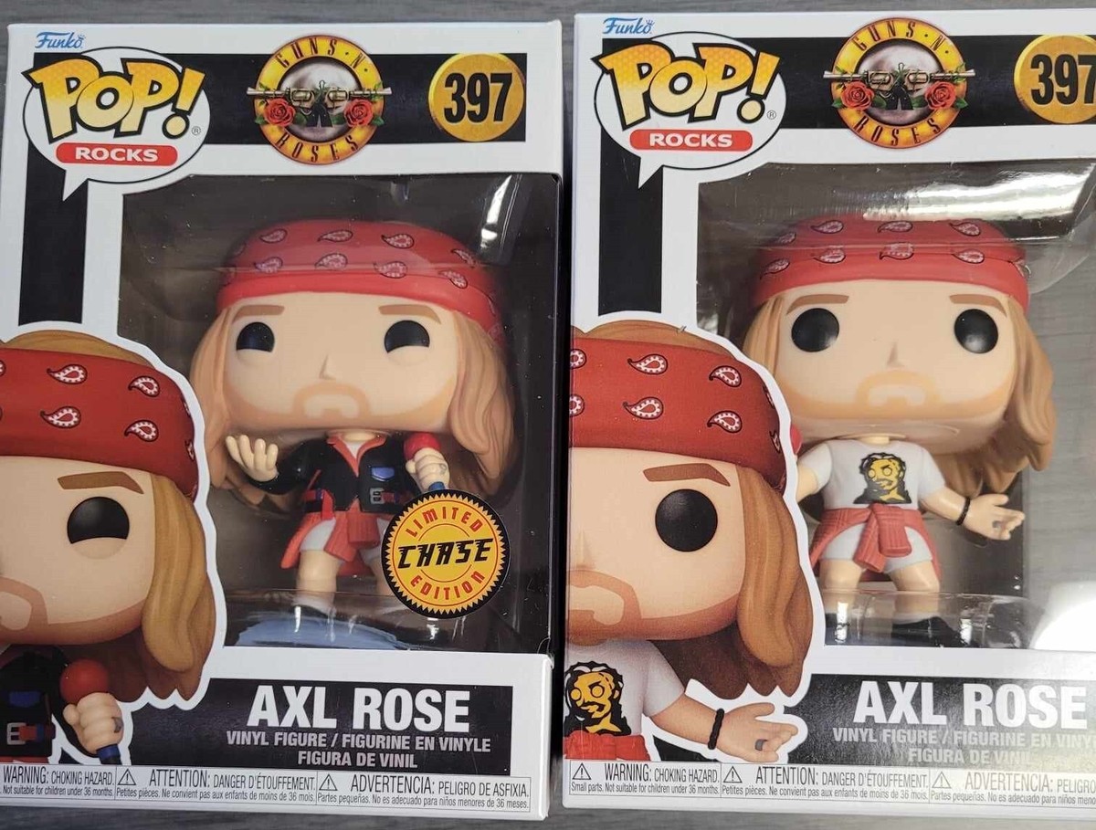 Funko Pop! Guns N' Roses Axl Rose #397 Common and CHASE Set of 2 w