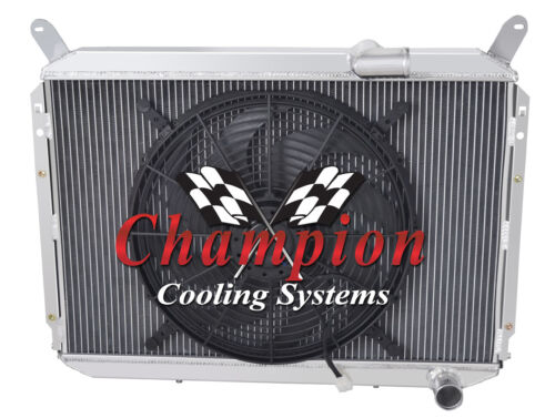 RS Champion 2 Row Radiator W/ 16" Fan for 1984 - 1989 Nissan 300ZX V6 Engine - Picture 3 of 9