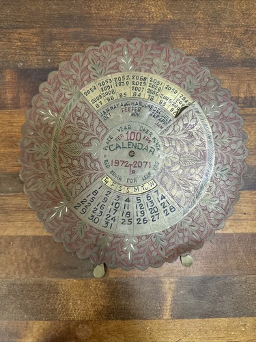 100 Year Perpetual Calendar 1972-2071