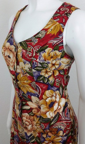 Joni Blair Womens Romper Size 7 Sleeveless Floral Multi Colored 100% Rayon Strap - Picture 7 of 8