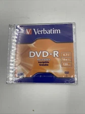 Verbatim DVD-R Recordable 16x Speed, 120 min, 4.7 GB, Lot of 20