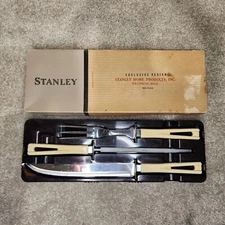 Stanley Home Products, Inc. Meat Knife Carving Set, Made in USA, Mid Century Mod