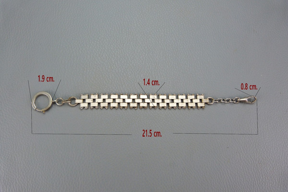 Châtelaine Pour Montre à Gousset En Métal - Longueur 21.5 Cm - Occasion Très Bon état