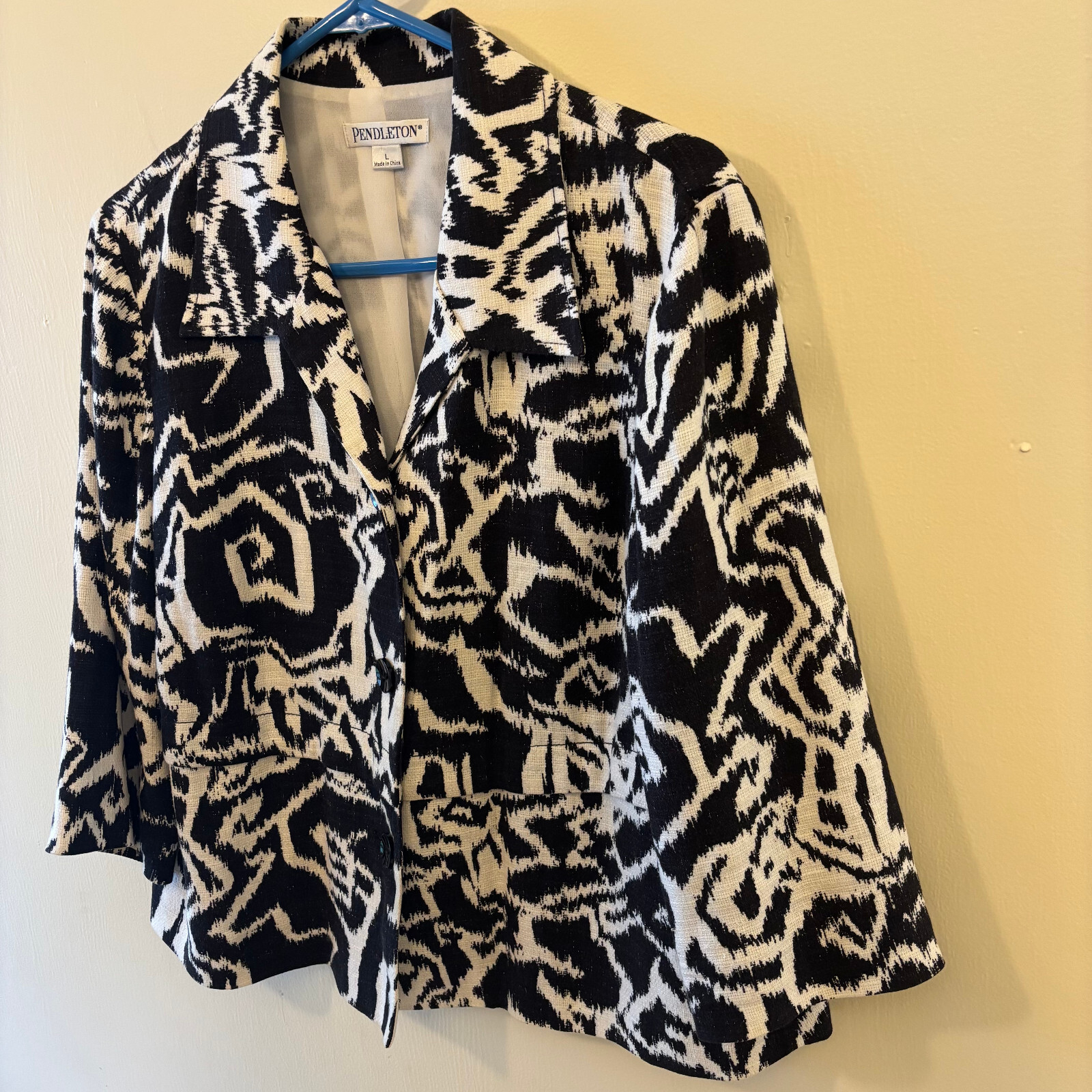 Pendleton Blazer Womens Size Large 3 Button Black… - image 4