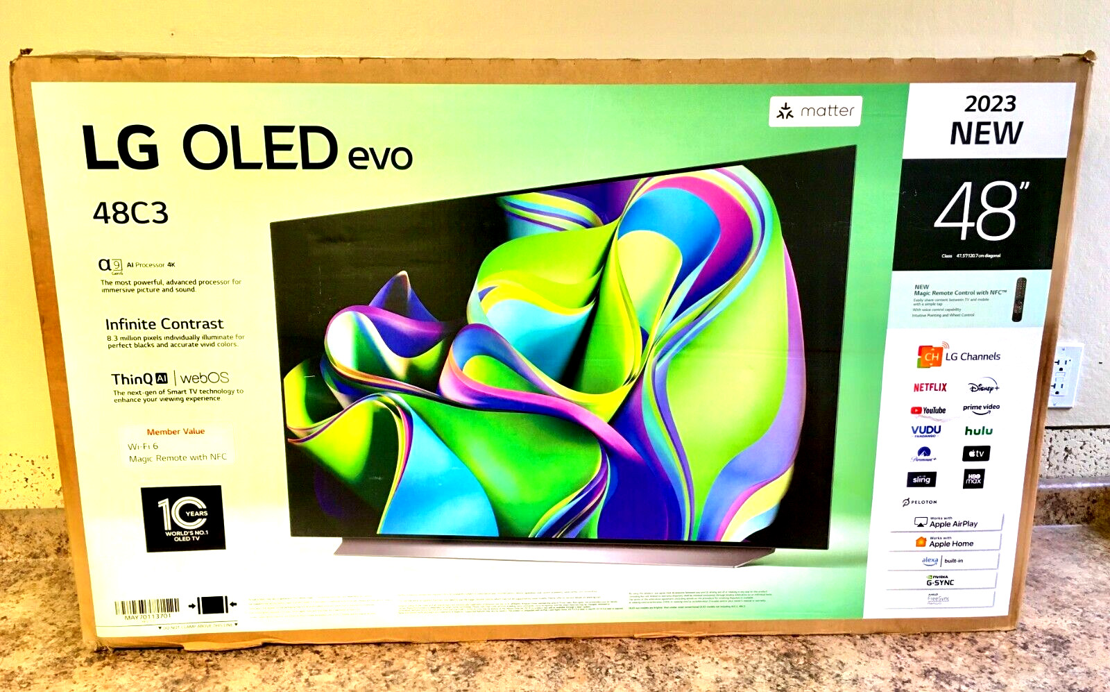 LG OLED evo C3 48 Inch HDR 4K Smart OLED TV 48OLEDC3AUB