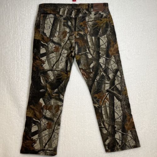 Wrangler Fleece Lined Camo Jeans RealTree Pro Gear Series Size 40X30 - Picture 9 of 17